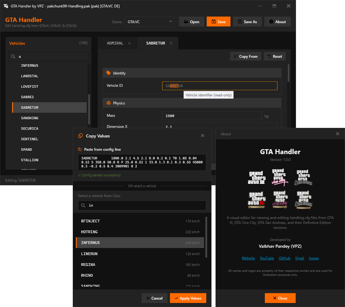 GTA Handler Screenshot