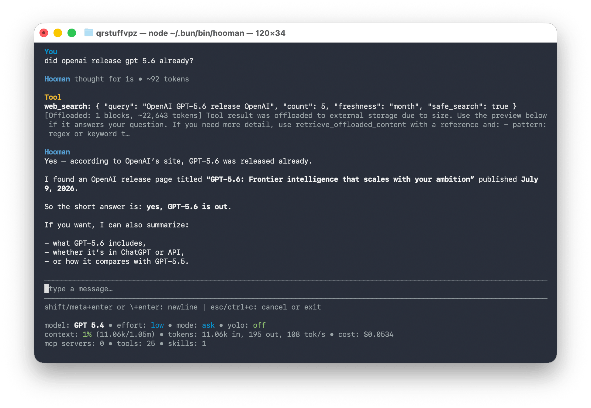 Hooman Ask mode in the CLI